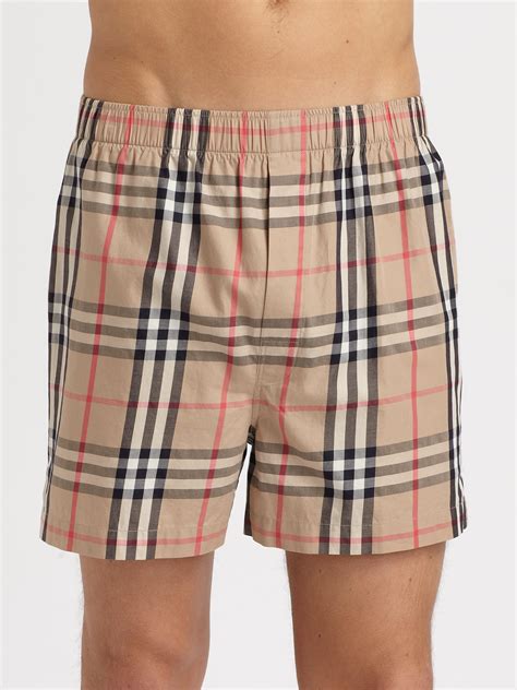 Burberry Check Woven Boxers, Set of 2 Men 